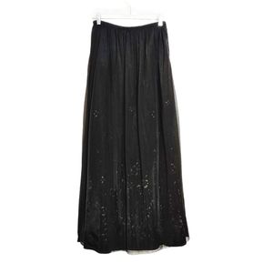 Rosaria Lamanna Black Maxi Skirt Sheer Cut Out 6